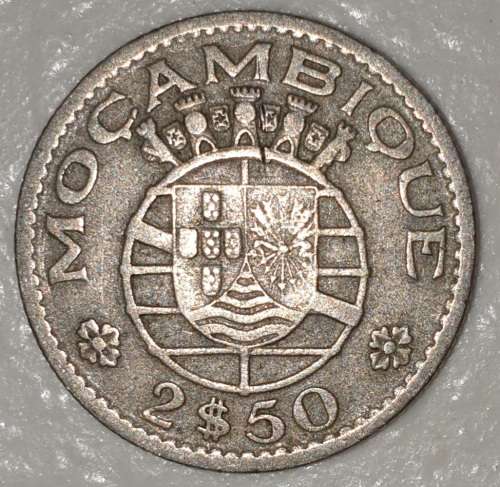 1954 - 2.5 ESCUDOS - MOCAMBIQUE - MOZAMBIQUE - (Copper-Nickel)